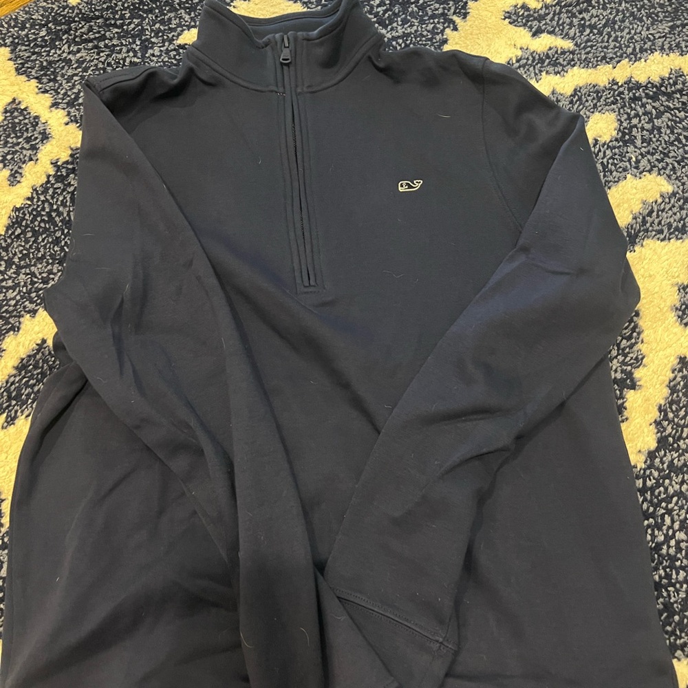 Boys navy 3/4 zip Vineyard vines sweater- XL